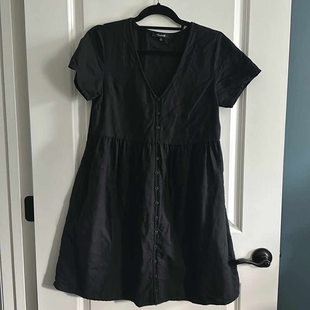 MADEWELL Linen-Blend Alexandra Mini Dress
